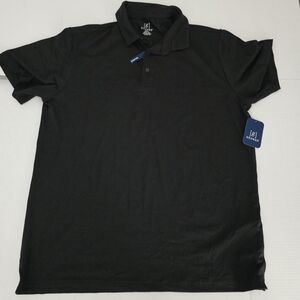 Men's George Polo Shirt Stretch Black Large